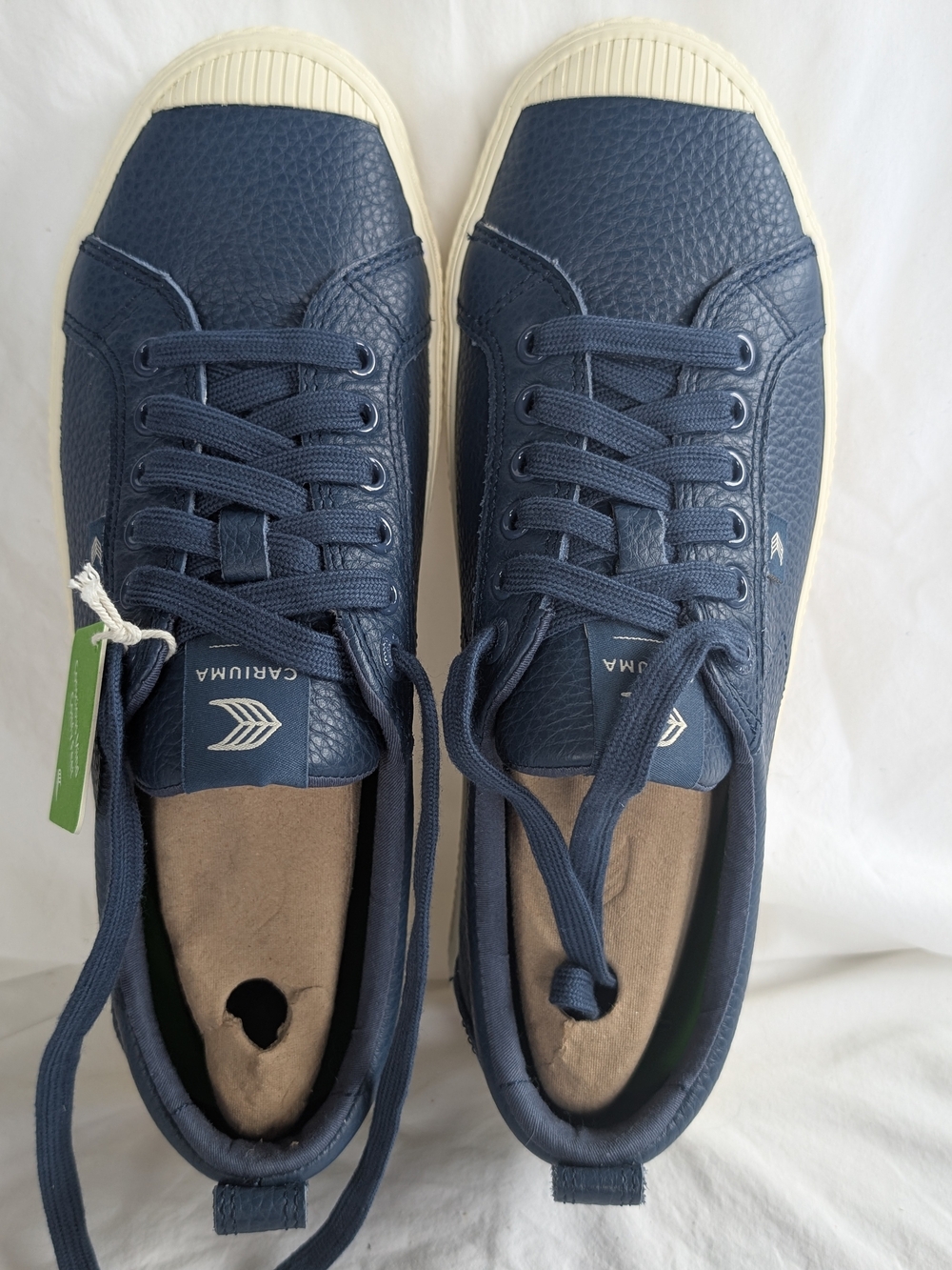 Cariuma OCA Low Dark Denim Premium Leather Sneakers